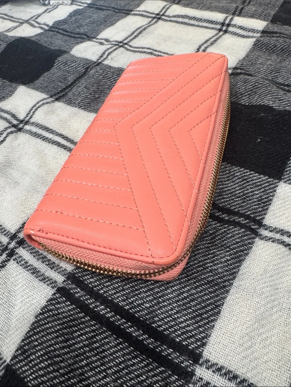 a new day Quilted Zip Wallet - Coral